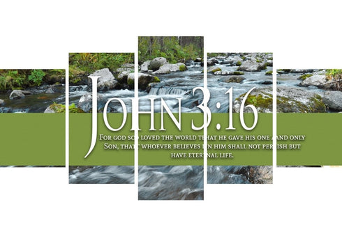 John 3:16 NIV #28 Bible Verse Canvas Wall Art