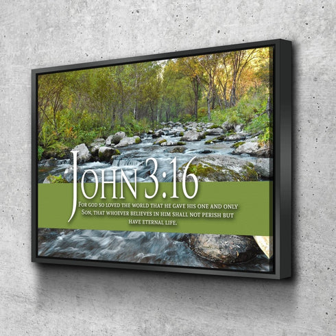 John 3:16 NIV #28 Bible Verse Canvas Wall Art