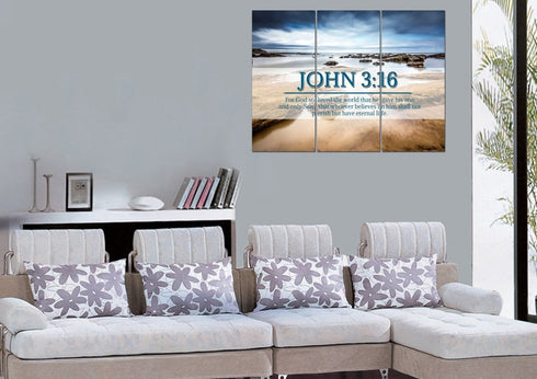 John 3:16 NIV #29 Bible Verse Canvas Wall Art