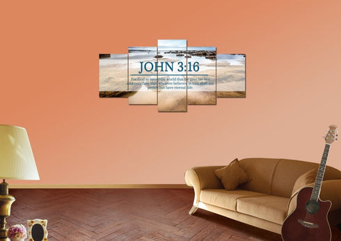 John 3:16 NIV #29 Bible Verse Canvas Wall Art