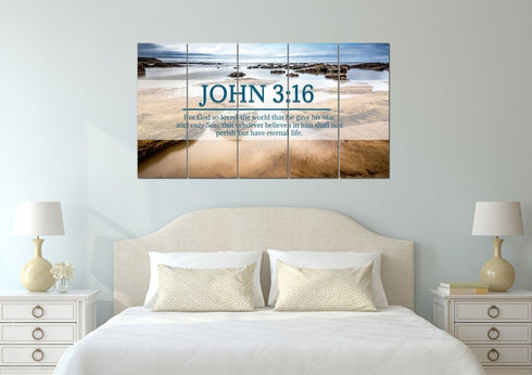 John 3:16 NIV #29 Bible Verse Canvas Wall Art