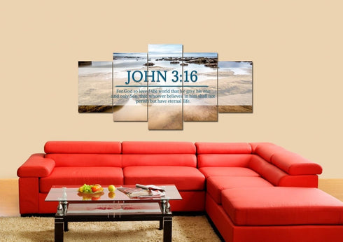 John 3:16 NIV #29 Bible Verse Canvas Wall Art
