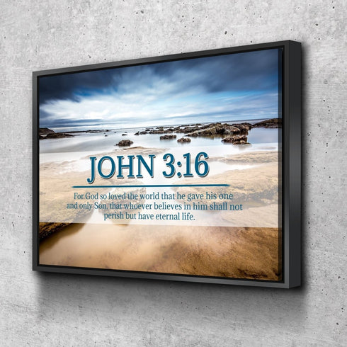 John 3:16 NIV #29 Bible Verse Canvas Wall Art
