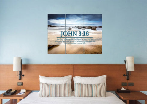 John 3:16 NIV #29 Bible Verse Canvas Wall Art