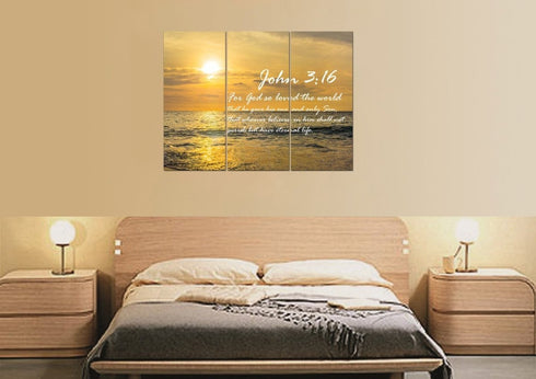 John 3:16 NIV #3 Bible Verse Canvas Wall Art