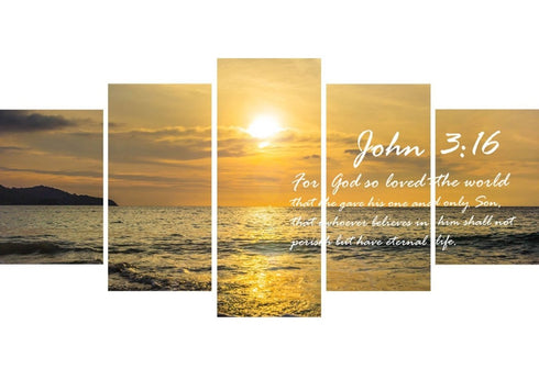 John 3:16 NIV #3 Bible Verse Canvas Wall Art