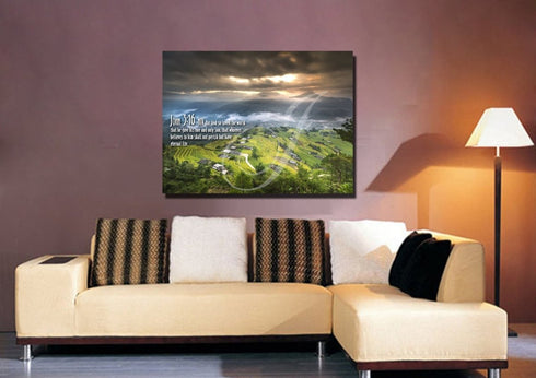 John 3:16 NIV #30 Bible Verse Canvas Wall Art