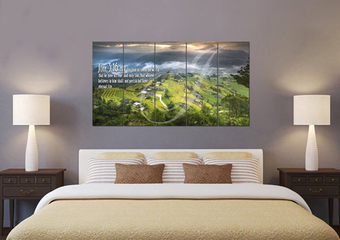 John 3:16 NIV #30 Bible Verse Canvas Wall Art