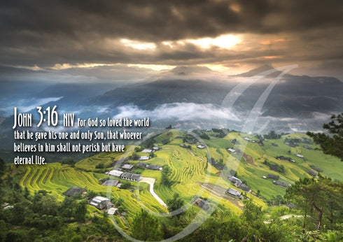 John 3:16 NIV #30 Bible Verse Canvas Wall Art