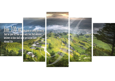 John 3:16 NIV #30 Bible Verse Canvas Wall Art