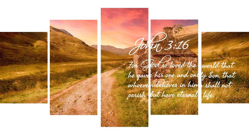 John 3:16 NIV #4 Bible Verse Canvas Wall Art