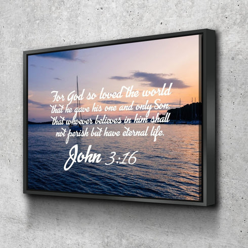 John 3:16 NIV #5 Bible Verse Canvas Wall Art