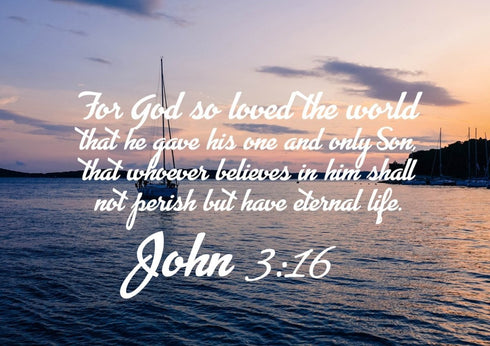 John 3:16 NIV #5 Bible Verse Canvas Wall Art