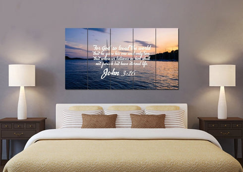 John 3:16 NIV #5 Bible Verse Canvas Wall Art