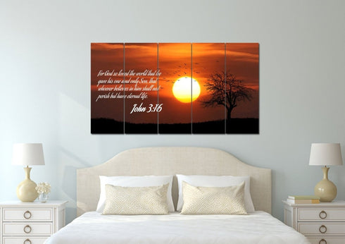 John 3:16 NIV #6 Bible Verse Canvas Wall Art