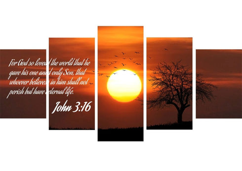 John 3:16 NIV #6 Bible Verse Canvas Wall Art