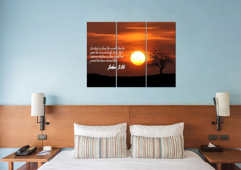 John 3:16 NIV #6 Bible Verse Canvas Wall Art
