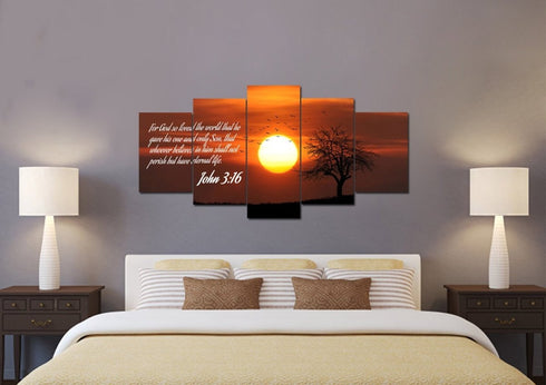 John 3:16 NIV #6 Bible Verse Canvas Wall Art