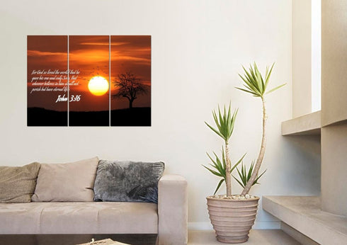 John 3:16 NIV #6 Bible Verse Canvas Wall Art