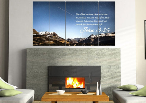 John 3:16 NIV #7 Bible Verse Canvas Wall Art