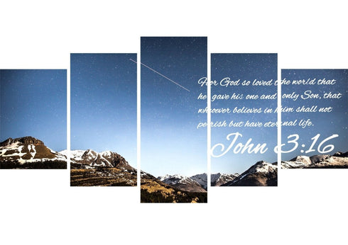 John 3:16 NIV #7 Bible Verse Canvas Wall Art