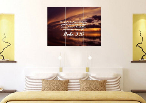 John 3:16 NIV #8 Bible Verse Canvas Wall Art