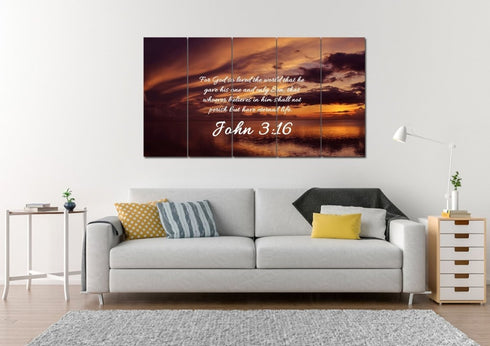John 3:16 NIV #8 Bible Verse Canvas Wall Art