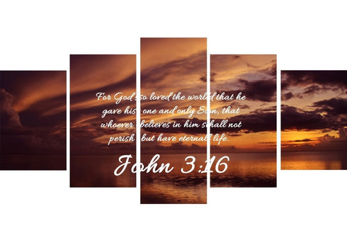 John 3:16 NIV #8 Bible Verse Canvas Wall Art