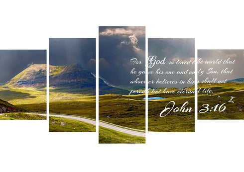 John 3:16 NIV #9 Bible Verse Canvas Wall Art