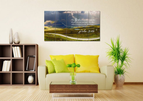 John 3:16 NIV #9 Bible Verse Canvas Wall Art