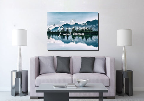 John 3:30 Canvas Wall Art Print
