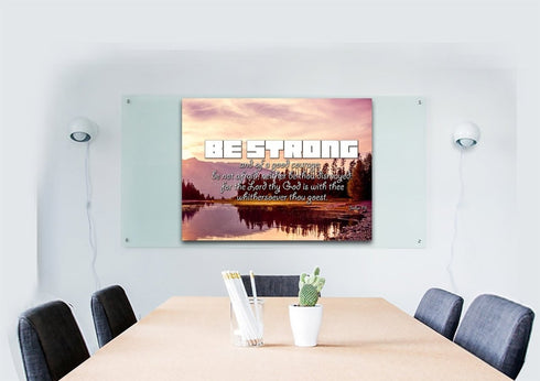 Joshua 1:9 KJV 'Be Strong & of Good Courage' Canvas Wall Art Print