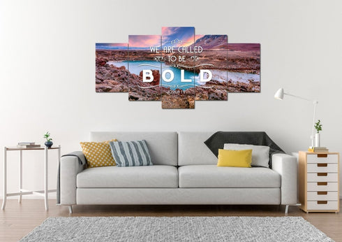 Joshua 1:9 We are called to be Bold Canvas Wall Art Print
