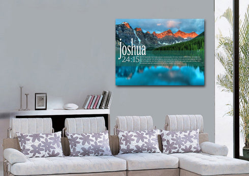 Joshua 24:15 Canvas Wall Art Print