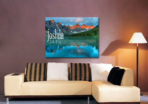 Joshua 24:15 Canvas Wall Art Print