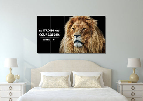King of Lions #12 Joshua 1:9 Be Strong and Courageous Wall Art
