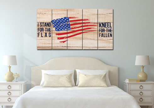 Kneel for the Fallen #9 American Flag Patriotic Wall Art