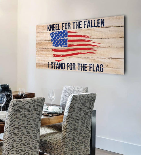 Kneel for the Fallen #9 American Flag Patriotic Wall Art