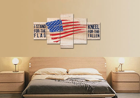 Kneel for the Fallen #9 American Flag Patriotic Wall Art