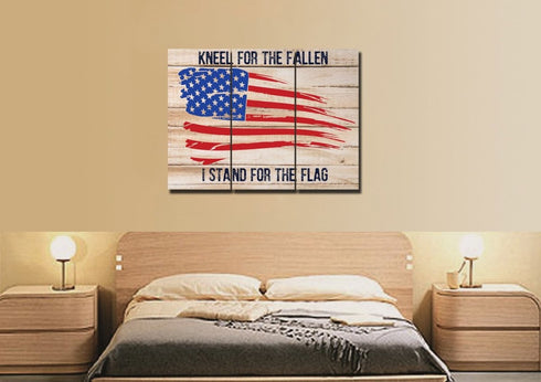 Kneel for the Fallen #9 American Flag Patriotic Wall Art