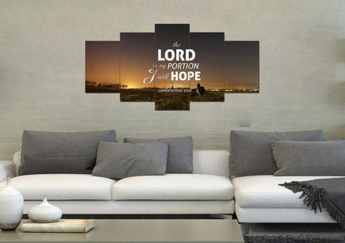 Lamentations 3:24 Canvas Wall Art Print