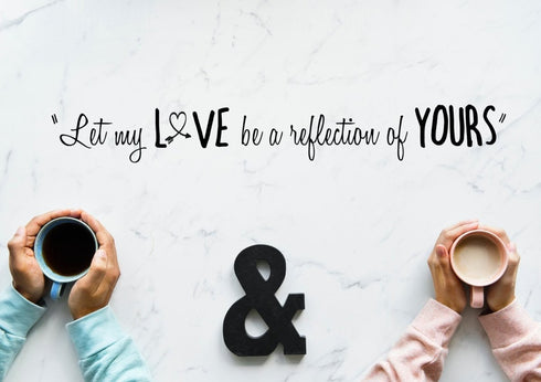 Let my Love be a Reflection of yours Canvas Wall Art Print