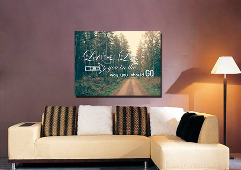 Let the Lord Direct you in the Way you Should Go Canvas Wall Art Print