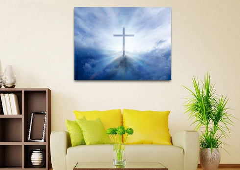 Light Rays on Cross Wall Art #34