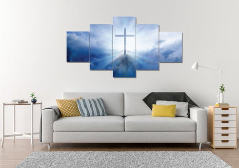 Light Rays on Cross Wall Art #34