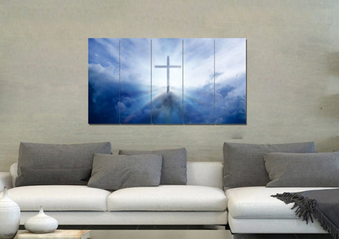 Light Rays on Cross Wall Art #34