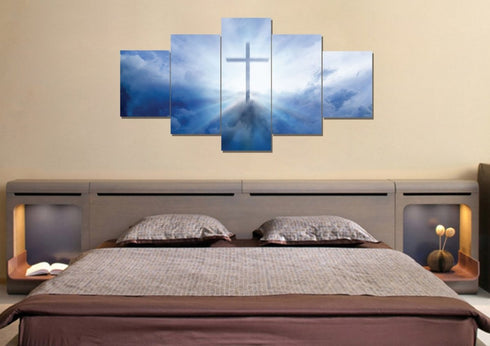 Light Rays on Cross Wall Art #34
