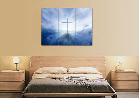 Light Rays on Cross Wall Art #34