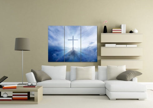 Light Rays on Cross Wall Art #34