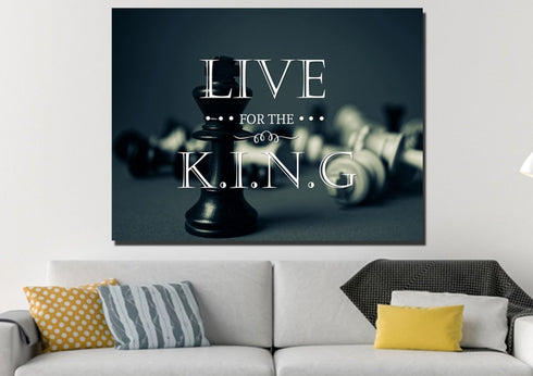 Live for the King Wall Art Canvas Print